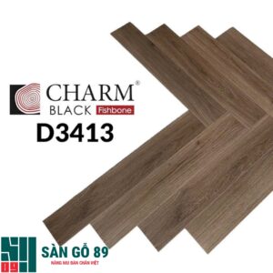 Sàn gỗ xương cá Charm Black D3413