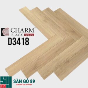 Sàn gỗ xương cá Charm Black D3418