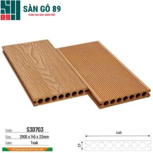 Gỗ nhựa ngoài trời Glotex S3D703