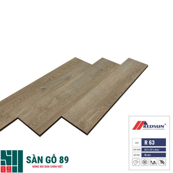 Sàn gỗ Redsun R63 bản ngắn