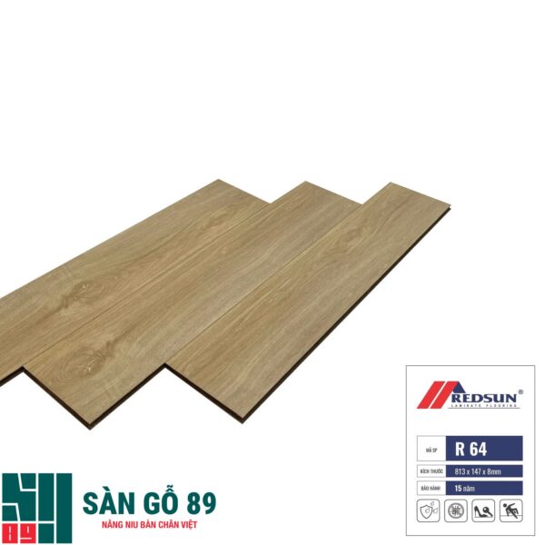 Sàn gỗ Redsun R64 bản ngắn