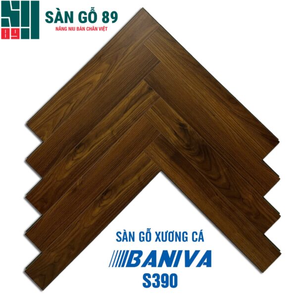 Sàn gỗ xương cá Baniva S390