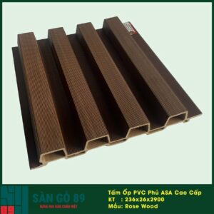 Tấm ốp PVC phủ ASA mầu Rose Wood