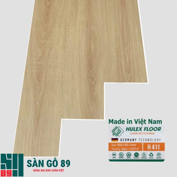 Sàn nhựa hèm khóa Hulex Floor 4mm H411