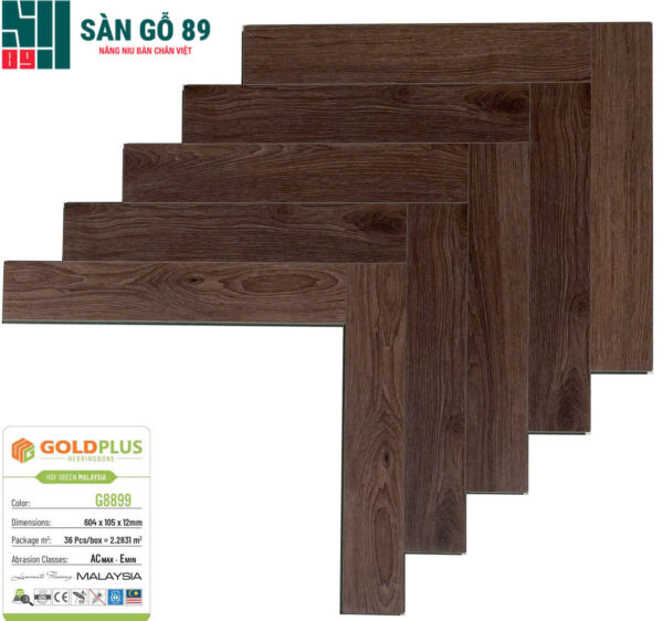Sàn gỗ Goldplus xương cá G8899