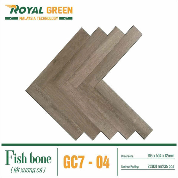 Sàn gỗ Royal Green xương cá GC7-04